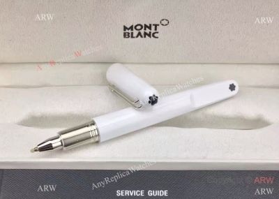 Mont Blanc M White Resin Rollerball Pen Replica Montblanc Pen